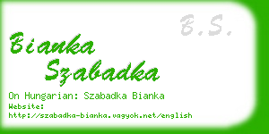 bianka szabadka business card